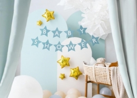 Baner Baby shower jasny niebieski290x16.5cm