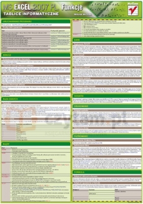 Tablice informatyczne. MS Excel 2007 PL. Funkcje - Witold Wrotek