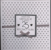 Karnet Primus 25 Rocznica ślubu kwadrat KPE-0062