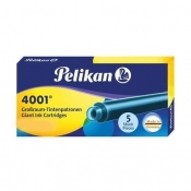 Naboje długie Pelikan 4001 GTP/5, 5 szt. - turkusowe (310656)