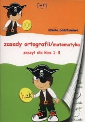 Zeszyt A5 Zasadt ortografii/matematyka 1-3 w trzy linie i w kratkę 32 kartki