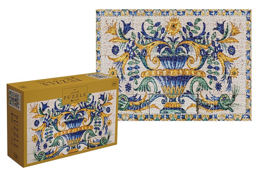 Interdruk, Puzzle 1000: Art on Tiles 1 - Floral Elegacne