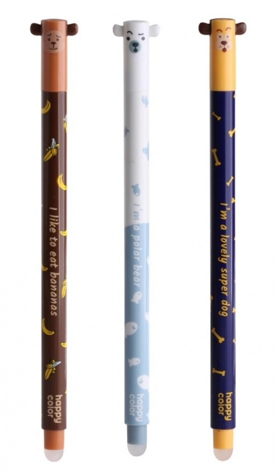 Długopis usuwalny Uszaki niebieski 0,5mm (12szt)