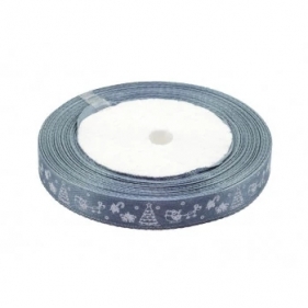 Wstążka satynowa z motywem świątecznym, 12x22m