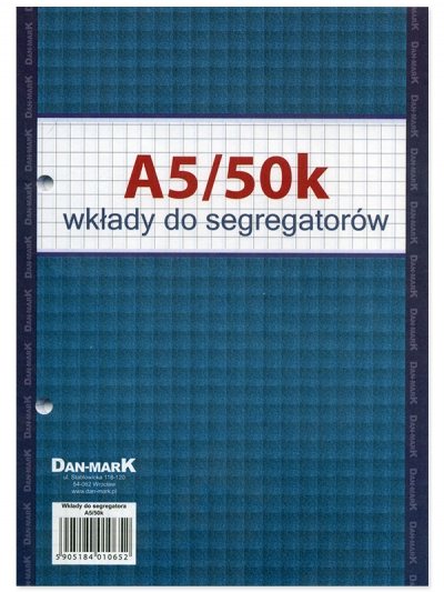 Wkład do segregatora Dan-Mark A5/50k A5