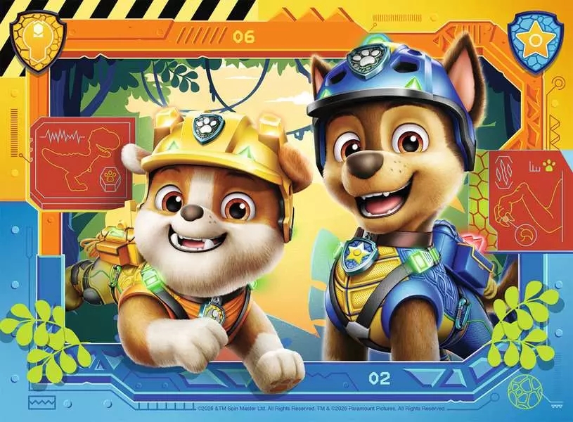 Ravensburger, Puzzle 4w1: Psi Patrol i dinozaury (12004365)