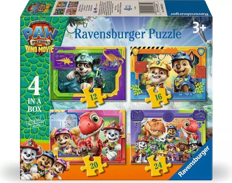 <img src='https://webimage.pl/pics/652/3/d4005555043652--5.png' style='height:440px' /> Ravensburger, Puzzle 4w1: Psi Patrol i dinozaury (12004365)