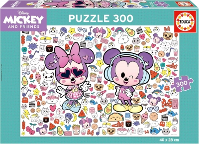Puzzle Myszka Miki & Minnie 300 el 114078