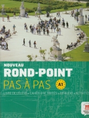 Noveau Rond-Point Pas a Pas A1 Livre de l'eleve + Cahier d'activites z płytą CD - Lause Christian, Royer Corinne