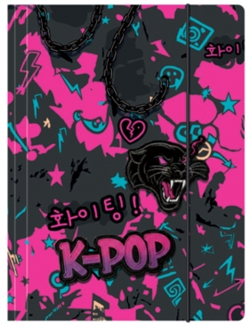 Coolpack, Teczka kartonowa A4 z gumką - K-Pop Dark