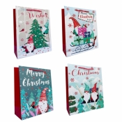 Torebka prezentowa M Boże Narodzenie brokat mix