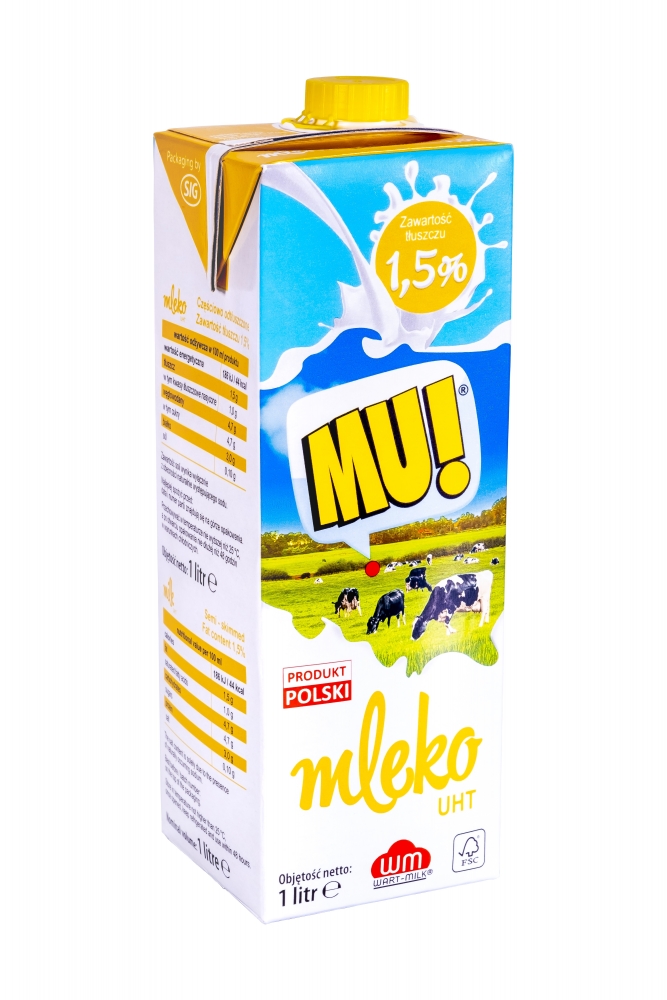 Mleko UHT MU! 1,5% 1 L