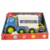 Zestaw autek 2w1 - Śmieciarka i mini podnośnik (123653)