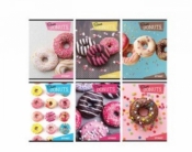 Zeszyt A5 Street Donuts 54 kartki w kratkę 10 sztuk