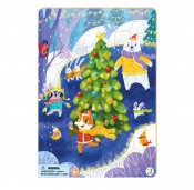 Puzzle ramkowe 53: Zwierzęta na łyżwach (DOP300266)