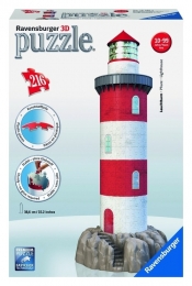 Puzzle 3D. Latarnia morska na skale. 216 elementów (125654)