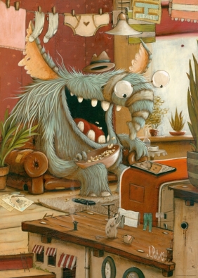 Heye, Puzzle 1000: Zozoville - Dzień prania (29865) - Johan Potma