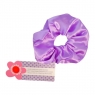 Gumka scrunchie do włosów led jasny fiolet