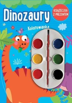 Dinozaury. Kolorowanka (książeczka z prezentem - farbki) - Opracowanie zbiorowe