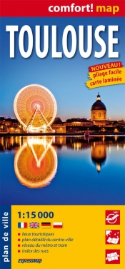 Toulouse laminowany plan miasta 1:15 000 - <br />