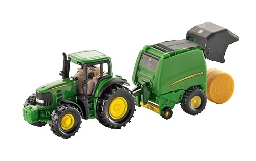 SIKU Traktor John Deere z prasą (1665)