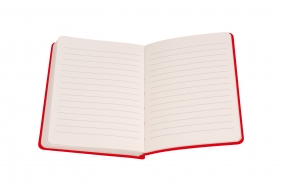 Notes z długopisem A6 w pudełku - Czerwony