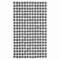 Perełki samoprzylepne black 6mm 260szt