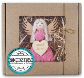 Zawieszka Anioł stróż. Różowy