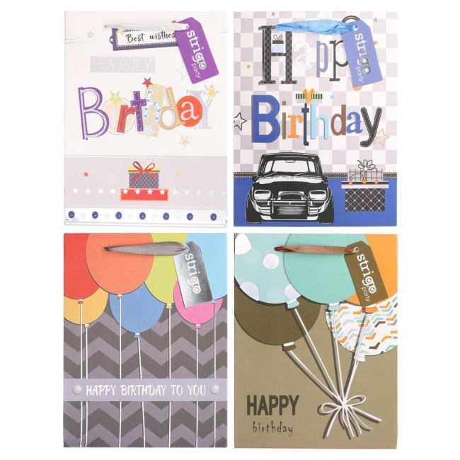 Torba prezentowa Party 18x23x10cm mix STRIGO