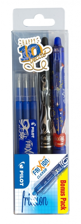 Zestaw Pilot Frixion clicker czarny + wkłady niebieskie + ball limited