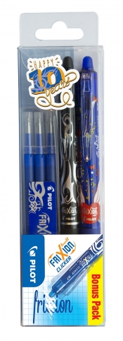 Zestaw Pilot Frixion clicker czarny + wkłady niebieskie + ball limited