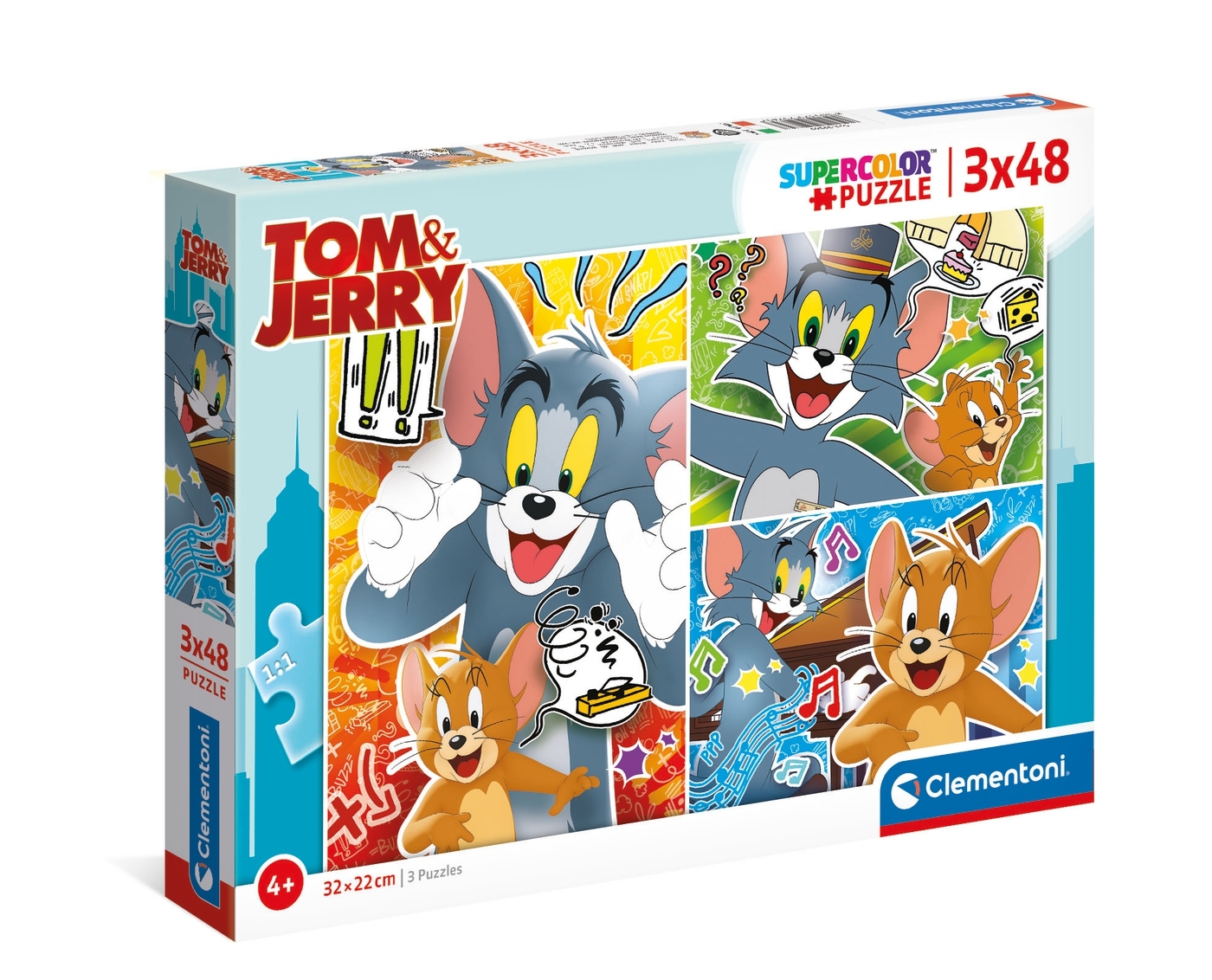 Puzzle SuperColor 3x48: Tom and Jerry (25265)