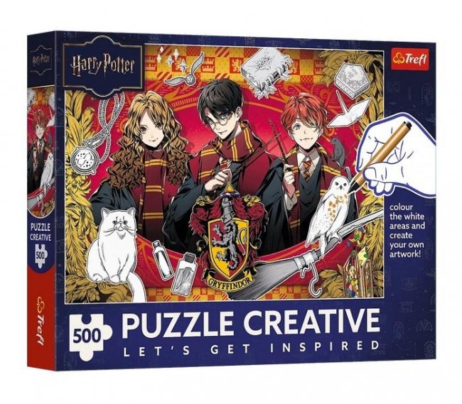 <img src='https://webimage.pl/pics/657/5/d5900511375657.jpg' style='height:440px' /> Puzzle 500 Harry Potter Potęga Gryffindoru TREFL