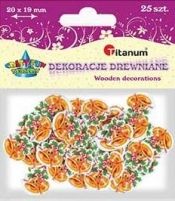 Dekoracje drewniane dzwonki 20x19mm mix kolorów(WDC230)