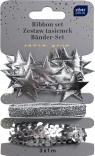 Zestaw tasiemek 2x2m Satin Gold - srebrne