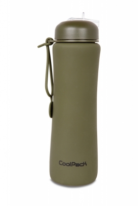 Coolpack, Bidon Silikonowy Pump 600 ml - RPET Olive (Z14640)