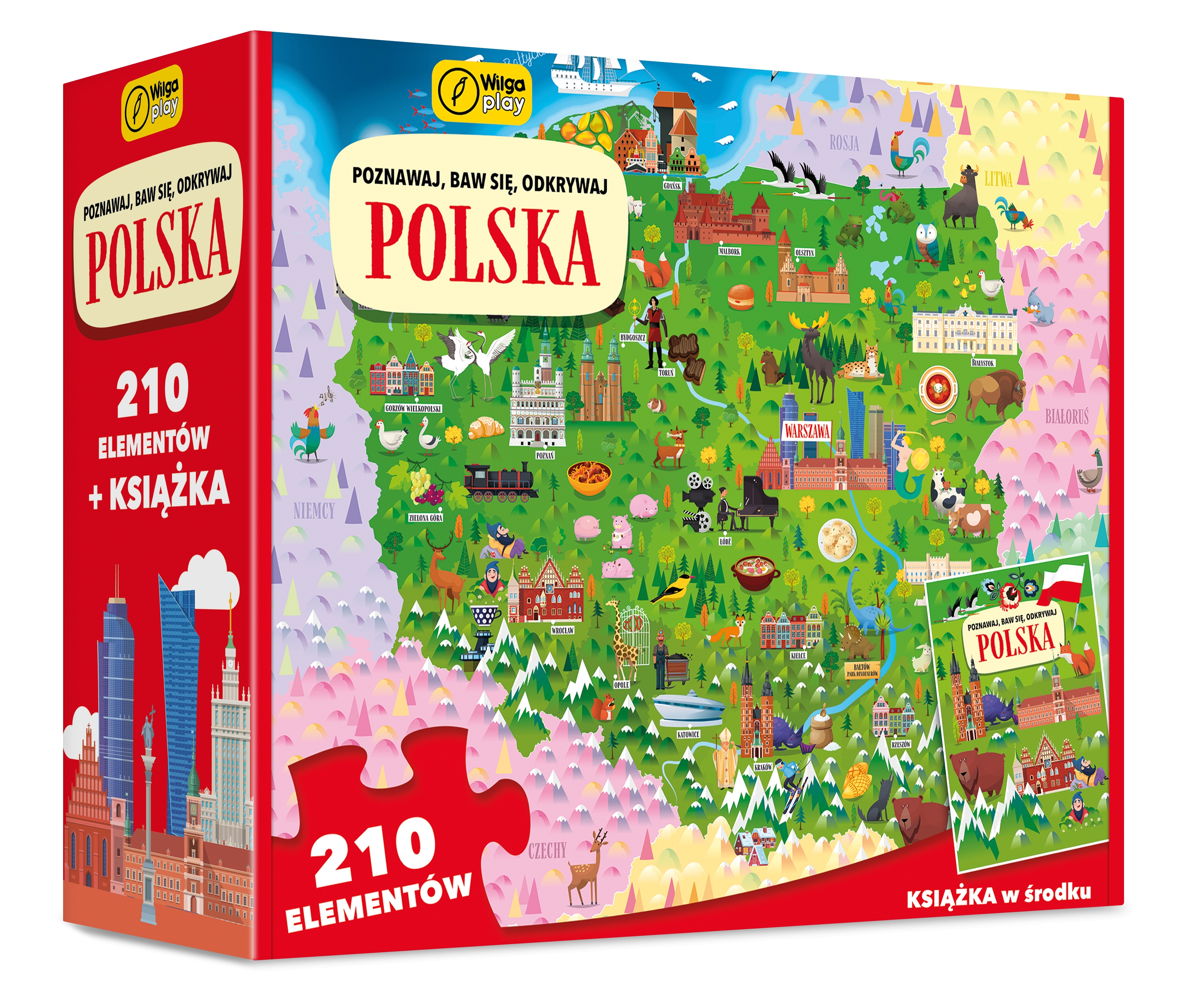 Poznawaj baw się odkrywaj. Polska. Puzzle + książka