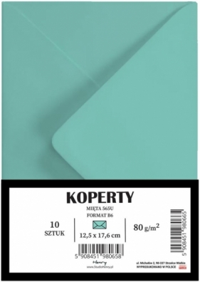 Koperty B6 - miętowe, 10szt