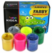 Kidart farby dekoracyjne 6 kolorów - DERFORM