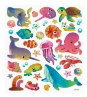 Naklejki papierowe - Zwierzęta morskie 34szt
