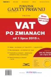 Vat po zmianach od 1 lipca 2015 r. - <br />