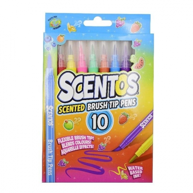 Flamastry pachnące pędzelki 10szt