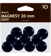 Magnesy Grand 20 mm czarne op. 10 sztuk - GRAND