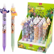 Długopis automatyczny wymazyw. nieb (24szt) EASY