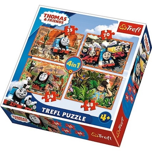 Puzzle 4w1 Tomek i przyjaciele Podróże po świecie (34300)