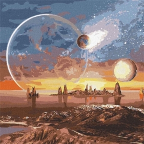 Malowanie po numerach - Kosmiczna pustynia 50x50cm