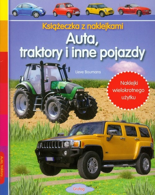 Auta, traktory i inne pojazdy Książeczka z naklejkami