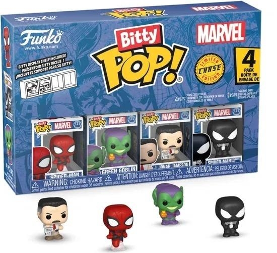 <img src='https://webimage.pl/pics/659/7/d0889698857017.jpg' style='height:440px' /> Figurka Funko POP Marvel: Spiderman 4-pak mix