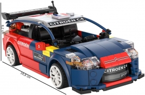 Klocki CADA. Zdalnie sterowana wyścigówka Citroen C4 WRC Dual Mode RC. 329 elementów