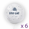 Tuban, balon 45 cm - Sto lat, granatowy (6 sztuk) (TU 3765)